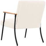 vidaXL fotelja Krema 59 x 75 x 78 cm Tkanina s uvijenim učinkom | shoptok.hr