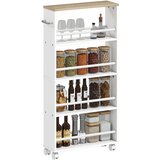 HOMCOM premični voziček iverna plošča, jeklo 45D x 15Š x 91V cm naravni les, (5000242703) Cene
