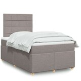 vidaXL Box spring postelja z vzmetnico taupe 120x190 cm blago, (21309049) | Shoptok.si