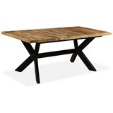  Jedilna miza trden mangov les in jeklo 180 cm, (20625368) | Shoptok.si