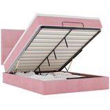  Otomanski krevet s madracima&LED ružičasti 140x190cm baršunasti | shoptok.hr