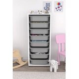 Hanah home višenamenska polica cara 8N white grey | ePonuda.com