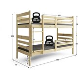 BMS Dječji drveni krevet na kat Eryk s ladicom 190x90 cm, svijetlo drvo, s madracima od PE pjene 8 cm | shoptok.hr