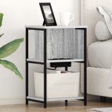  Noćni ormar 2 pcs Sivi hrast sonoma 38 x 31 x 61 cm | shoptok.hr