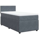  Box spring krevet s madracem tamnosivi 100x200 cm baršunasti | shoptok.hr