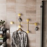 Kalune Design Zidna vješalica za žene, 6 kuka, zlatna boja | Eponuda.ba