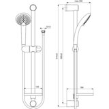 Vidima ručica tuša set fresh m shk 3F/100 600 UF/1750 sd | shoptok.hr