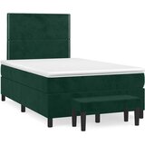 Box spring krevet s madracem tamnozeleni 120x200 cm baršunasti | shoptok.hr