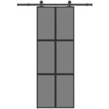 vidaXL Klizna vrata s priborom 76 x 205 cm kaljeno staklo i aluminij | shoptok.hr