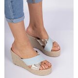 Gemre Lerada denim wedge espadrille mules | shoptok.hr