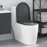 vidaXL Antracit Plastika Standard Vzdržljiv WC sedež Pravokoten Cene