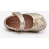 EVENTO Children's ballerina shoes with Velcro fastening with gold decoration Serinde | Shoptok.si
