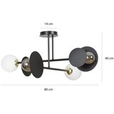  Luster na štapu MINERVA 2xE27/15W + 2xE14/10W/230V crna | Eponuda.com