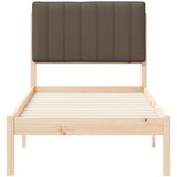  Krevetni okvir s tapiciranim uzglavljem Sivo-smeđa 75 x 190 cm | shoptok.hr