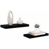  Plutajuće zidne police 2 kom sjajne crne 50 x 23 x 3,8 cm MDF | shoptok.hr
