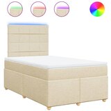  Krevet s oprugama i madracem krem 120 x 200 cm od tkanine | shoptok.hr