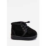 Boto Children's Lace-up Snow Boots Insulated With Fur Black Hunter | ePonuda.com