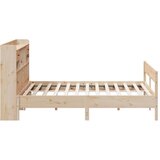  Knjižna postelja brez vzmetnice 200x200 cm trdna borovina, (21607300) | Shoptok.si