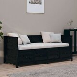  Dnevni ležaj crni 90 x 190 cm od masivne borovine | shoptok.hr