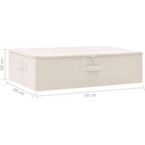 vidaXL Škatla za shranjevanje blago 70x40x18 cm krem, (20618480) | Shoptok.si