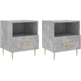  Noćni ormarići 2 kom boja betona 40x35x47,5cm konstruirano drvo | shoptok.hr