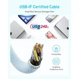 Kabel ZOLO USB-C na USB-C, 240 W, 1,8 m, črn, (5000166809)