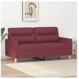 vidaXL Dvosjed od tkanine crvena boja vina 140 cm Cijene