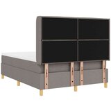 Box Spring postelja z vzmetnico in LED Taupe 160x200 cm Tkanina, (22049035) Slike