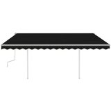 vidaXL tenda na ručno uvlačenje sa stupovima 4 x 3,5 m antracit | shoptok.hr