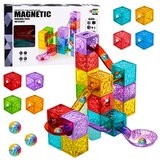 Magnetic Construction Blocks Cubes Ball Track Colorful 28 pcs. Slike