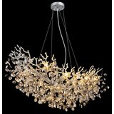 Globo 64138H3S - Luster na sajli QUEENA 10xE14/40W/230V srebrna | Eponuda.com