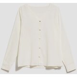 Marisse V-Neck Shirt With Delicate Pearl Buttons | Shoptok.si