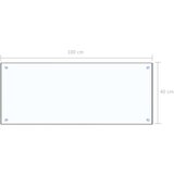 vidaXL Kuhinjska zaščitna obloga prozorna 100x40 cm kaljeno steklo | Shoptok.si