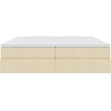 Krevet s madracem i skladištem Krema 200 x 200 cm Poliester | Eponuda.com