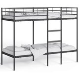 Krevet na kat bez madraca crni 80x200 cm čelik | Eponuda.com