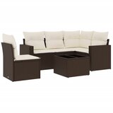 Maison Chic Seti vrtnega pohištva - Vrtna garnitura - Vrtni pohištvo set 6-delna z blazinami rjav poli ratan, (21805240) | Shoptok.si