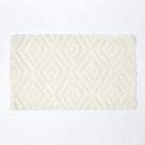 HOMESCAPES kopalniška preproga nedrseča losanges 100% microfibre bela, 50 x 80 c, (5000161175) | Shoptok.si