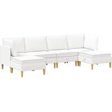  Set namještaja za dnevni boravak 6 pcs Bijela Tkanina | shoptok.hr