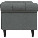  Chesterfield fotelj Temno siva 78,5 x 74,5 x 74,5 cm blago | Shoptok.si