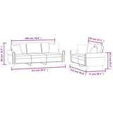  2-dijelni set sofa s jastucima ružičasti baršunasti | shoptok.hr