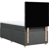  Krevet s oprugama i madracem tamnosivi 100 x 200 cm od tkanine | shoptok.hr