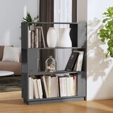 Furnova Knjižna omara/pregrada siva 80x25x101 cm trdna borovina, (21951111) Cene