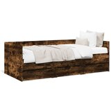 vidaXL Dnevni krevet s ladicama dimljena boja hrasta 100x200 cm drveni Cijene
