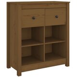  Komoda smeđa boja meda 70 x 35 x 80 cm od masivne borovine | shoptok.hr