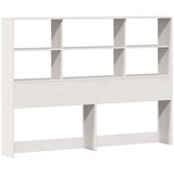 vidaXL Knjižna postelja brez ležišča bela 140x190 cm trdna borovina | Shoptok.si