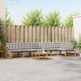  Set vanjskih sofa 7 kom. Bijela i svjetlosiva | shoptok.hr
