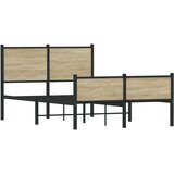 vidaXL Metalni okvir kreveta s uzglavljem i podnožjem 120 x 190 cm | shoptok.hr
