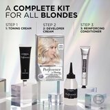 L´Oréal Paris Préférence Le Blonding Toner kislinski toner za nevtralizacijo medeninastih podtonov odtenek 01 Platinum Ice 1 kos | Shoptok.si