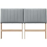 vidaXL Tapecirani uzglavlje Svijetlo siva 140 cm Čvrsto borovo drvo | shoptok.hr