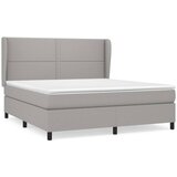  The Living Store Box spring postelja z vzmetnico svetlo siva 160x200 cm žamet - Box Spring Postelja, (21493038) | Shoptok.si